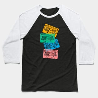 Retro Audio Cassette Tapes - Vintage Mix Tapes Baseball T-Shirt